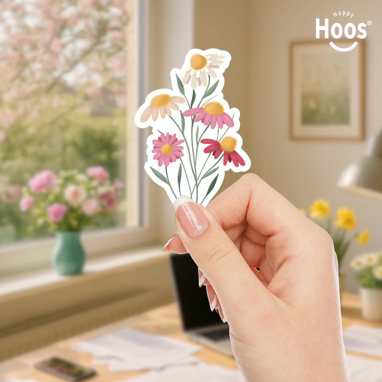 4" Wildflower Bouquet Spring Sticker