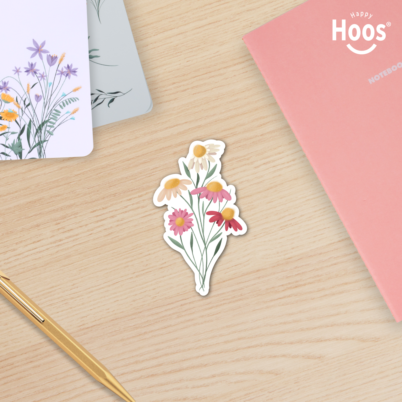 4" Wildflower Bouquet Spring Sticker