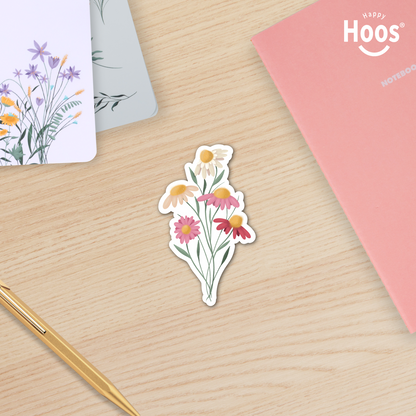 4" Wildflower Bouquet Spring Sticker