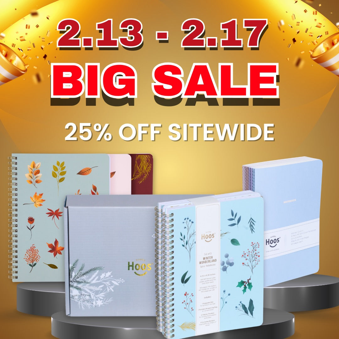 Promotional image of notebooks with a 'Big Sale' text overlay on a yellow background.