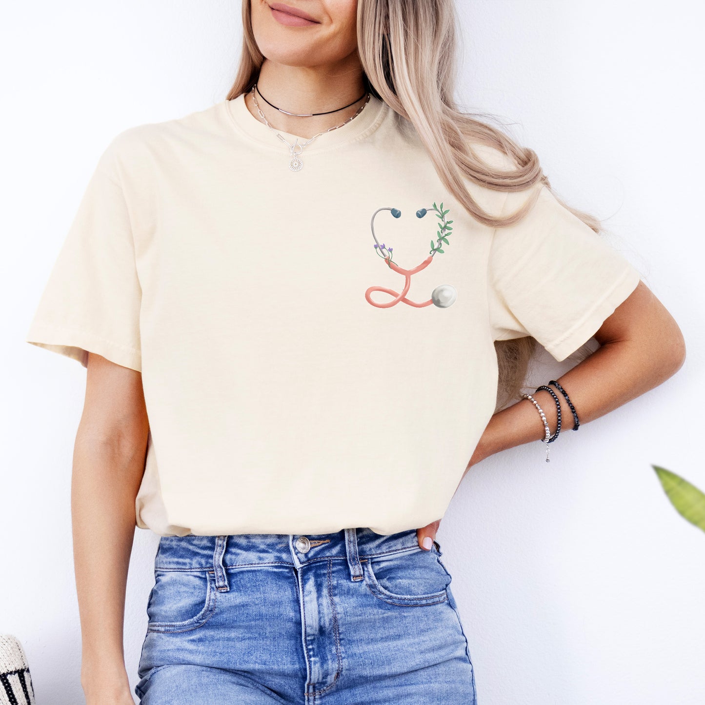 Floral Stethoscope Nurse Tee | Cute Nurse Gift Shirt
