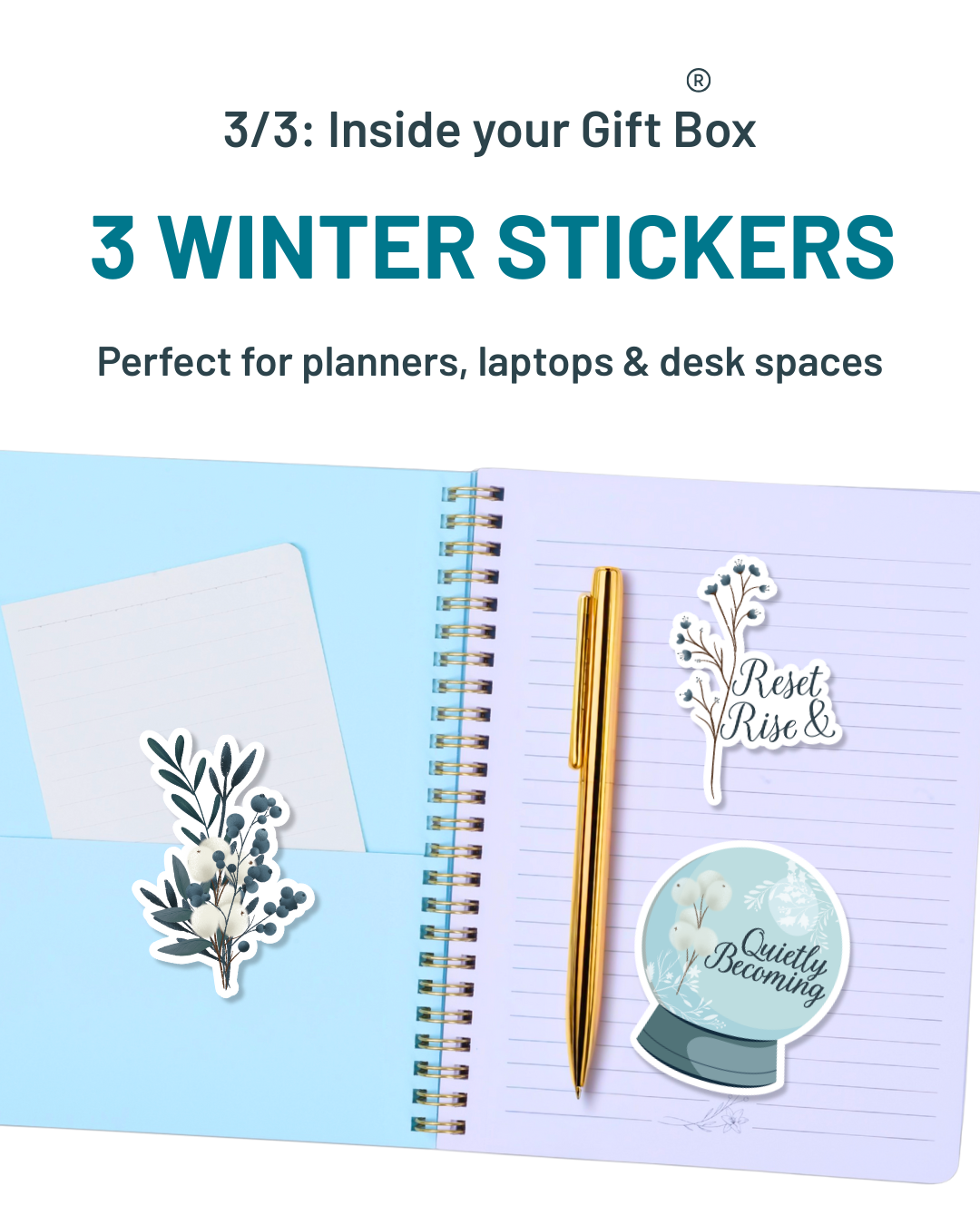 Winter Stationery Gift Box (Personalized Gift-Ready Option)