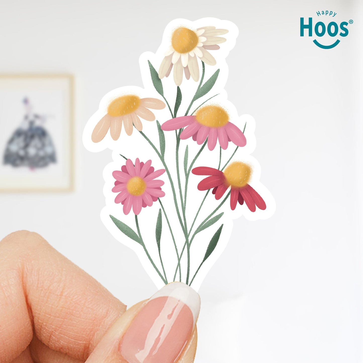 Modern Botanicals Sticker Pack, 6 Waterproof Matte Vinyl Stickers