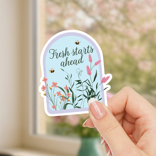 3.3" Fresh Starts Ahead Spring Sticker