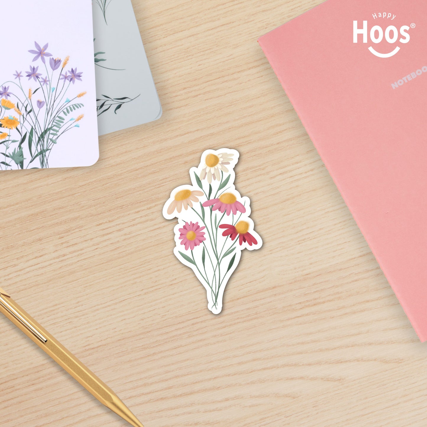 Modern Botanicals Sticker Pack, 6 Waterproof Matte Vinyl Stickers