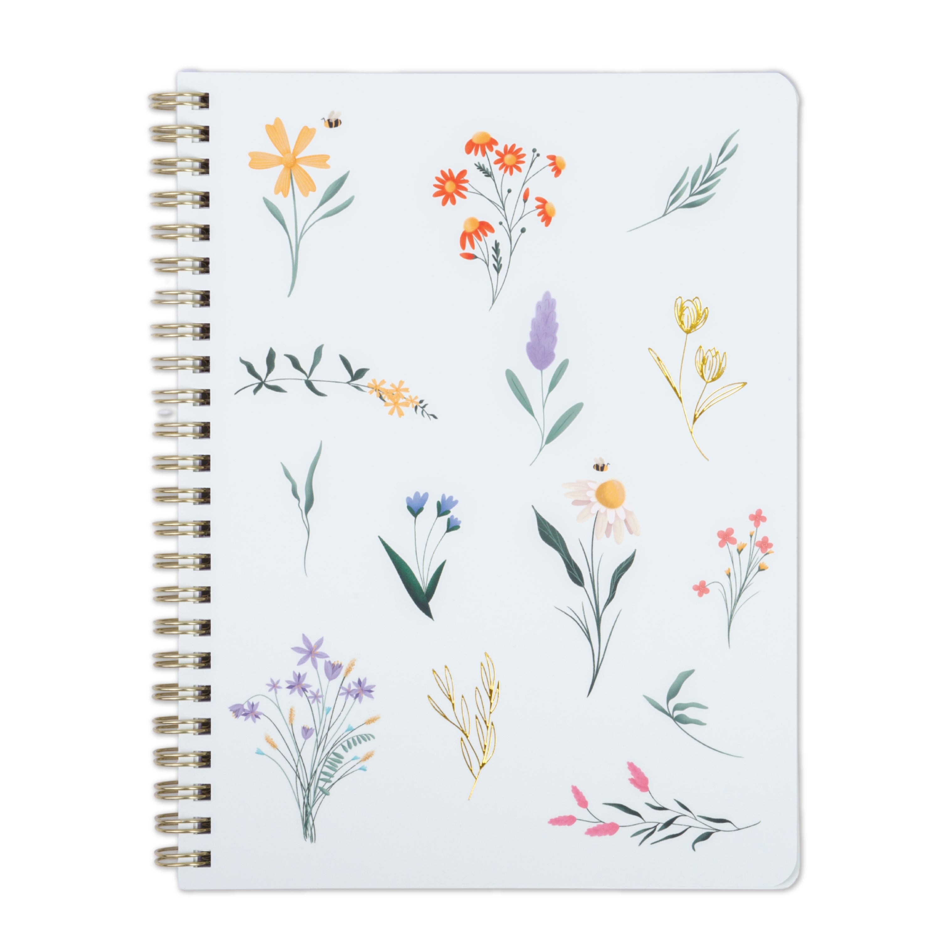 Spring Bloom Floral Lined Spiral Notebook | Happy Hoos